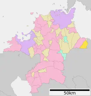 上毛町位置図
