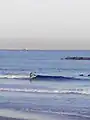 サーフィンをする男性