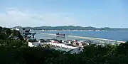 琴海駅跡から望む児島競艇場