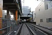 2009年9月時点での高架化工事の状況