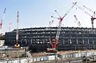 2018年1月21日撮影東京体育館より見る（着工13か月）