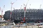 2018年3月30日撮影東京体育館より見る（着工15か月）