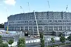 2018年8月21日撮影東京体育館より見る（着工20か月）