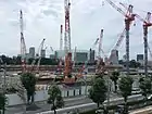 2017年7月2日撮影東京体育館より見る（着工7か月）