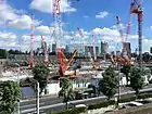 2017年9月2日撮影東京体育館より見る（着工9か月）