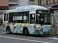 西循環専用車両「川辺の街」予備車国際興業戸田営業所所属、734号車、三菱ふそう・エアロミディME、KK-ME17DF改