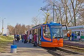 コロムナ市電の部分超低床電車・71-623（2014年撮影）