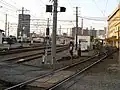 車両基地が併設される古町駅