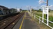 駅舎と反対側ホーム(2015年11月)