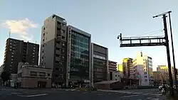 昭和通りより望む古門戸町