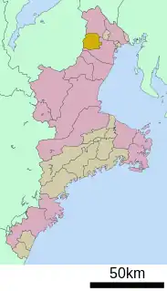 菰野町位置図
