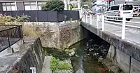 紺屋田川と西紺屋田川の合流点