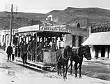 バクー市内を運行していた馬車鉄道(1895年撮影)