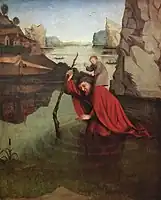 『聖クリストフォロス』 (c.1435)バーゼル市立美術館 蔵