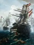 リッサ海戦の"SMS Kaiser"　(1868) オーストリア・ギャラリー