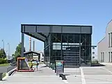 タトラ企業博物館に新設されたM290.002の車庫を兼ねる新展示室（2022年）