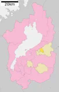甲良町位置図