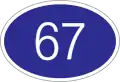 国道67号線