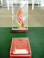 朝鮮戦争停戦協定調印場の卓上旗