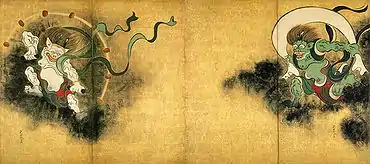 尾形光琳『風神雷神図』