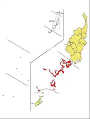 コロール州の位置