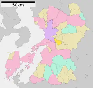 甲佐町位置図