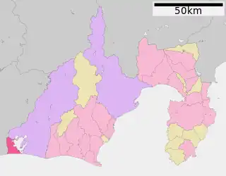湖西市位置図