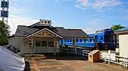 小坂鉄道レールパークとして使用される小坂駅旧駅舎