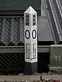 湖西線0キロポスト（2008年5月）（1番のりばのエスカレーター付近から）