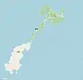 甑島列島における甑大橋の位置