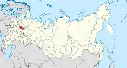 ロシア内のコストロマ州の位置の位置図