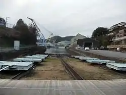 小菅修船場跡の曳揚げ装置