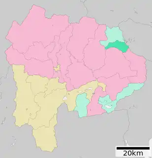 小菅村位置図