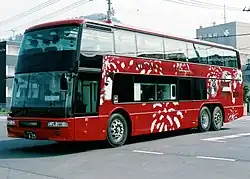 琴平バスに運行委託して香川県三豊市で運行したレストランバス（2018年3月）