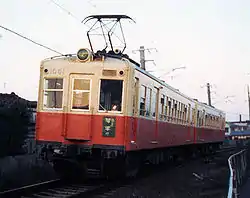 かつて運行されていた準急列車の琴平行き。車両は10000形電車。(1978年)