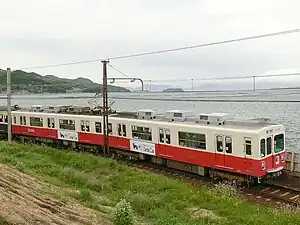 600形電車（房前駅付近）