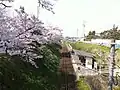 岡本方より　駅遠景（2011年4月）
