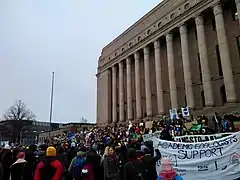 ヘルシンキ 国会議事堂前の気候のための学校ストライキ、2019年3月15日
