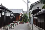 景観整備事業中の高野街道（河内長野市、北緯34度26分58.23秒 東経135度34分13.04秒）
