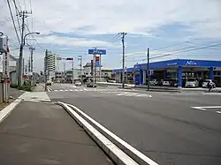 小山交差点(国道294号・交差点の奥は取手市)