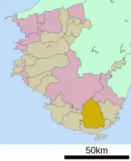 古座川町位置図