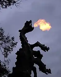 ヴァヴェルの竜の像(火を噴いているとき)