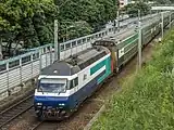 機関車が前後逆に連結される場合もある