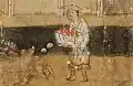 傀儡、『洛中洛外図屏風』(1520年代、16世紀)