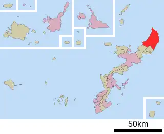 国頭村位置図