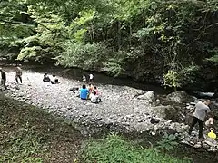 入口付近の川