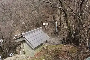 鈴鹿山脈の主稜線の焼尾山と鈴北岳との鞍部の鞍掛峠(2015年2月24日)
