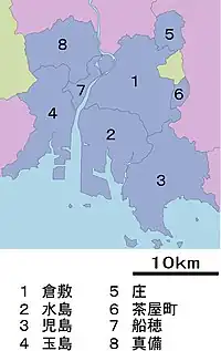 倉敷市支所の行政区分