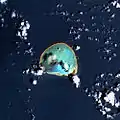 クレ環礁の衛星写真