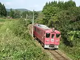 栗原田町駅 - 尾松駅間(2005年10月17日)